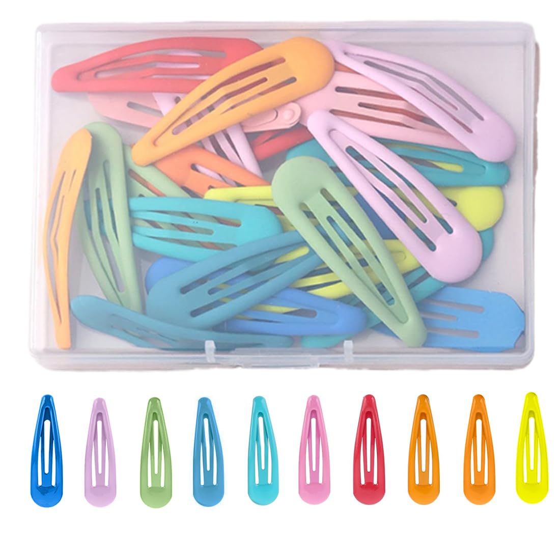30 Pezzi Mollette Capelli Donna, 4.8cm Fermaglio Capelli Donna, Mollettoni Capelli Donna, Fermacapelli per Donna Bambina (Colore)