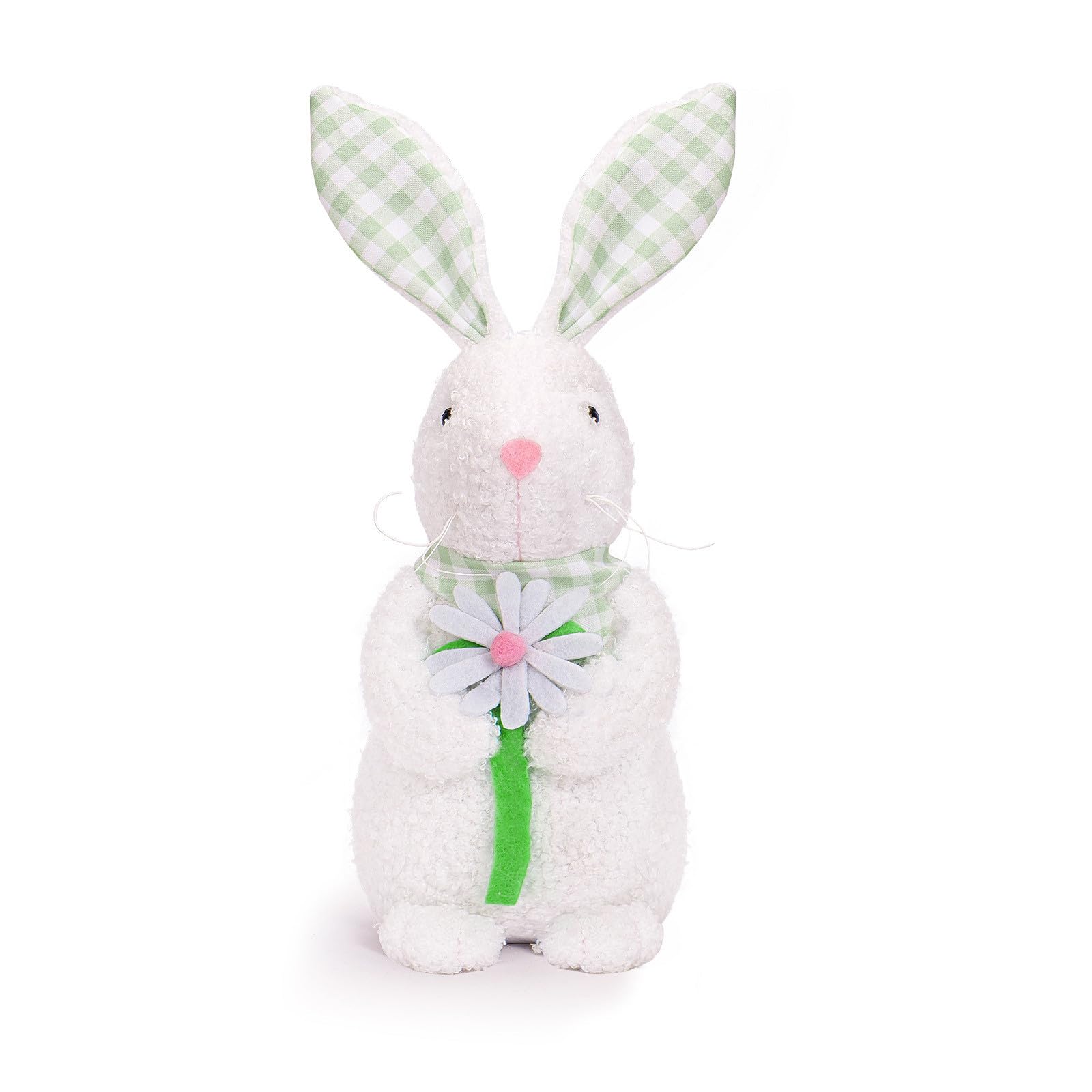 Kalttoy Beautiful Easter Bunnies Decoration Figurine Statue Exquisites Plush Toy Easter Decor Country Bunnies Statue Warm Atmosphere