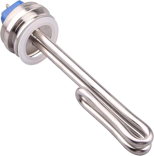 Miniatura 4 de DERNORD Calentador de agua de inmersión de acero inoxidable con elemento calefactor plegable de 1.5 pulgadas (OD50.0.197 in) (120V 1500W)