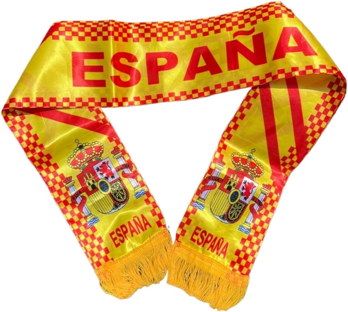 1/5/10PCS 14x130cm Spain Flag Scarf Euro Soccer Fan Football Fans Sports Holiday Decoration