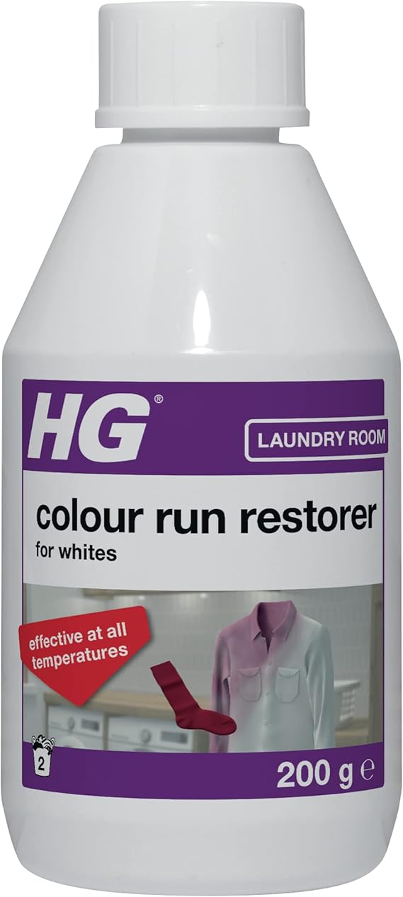 HG Colour Run Restorer For Whites, Restores Colors & Removes Unwanted Dye, for Washing Machines