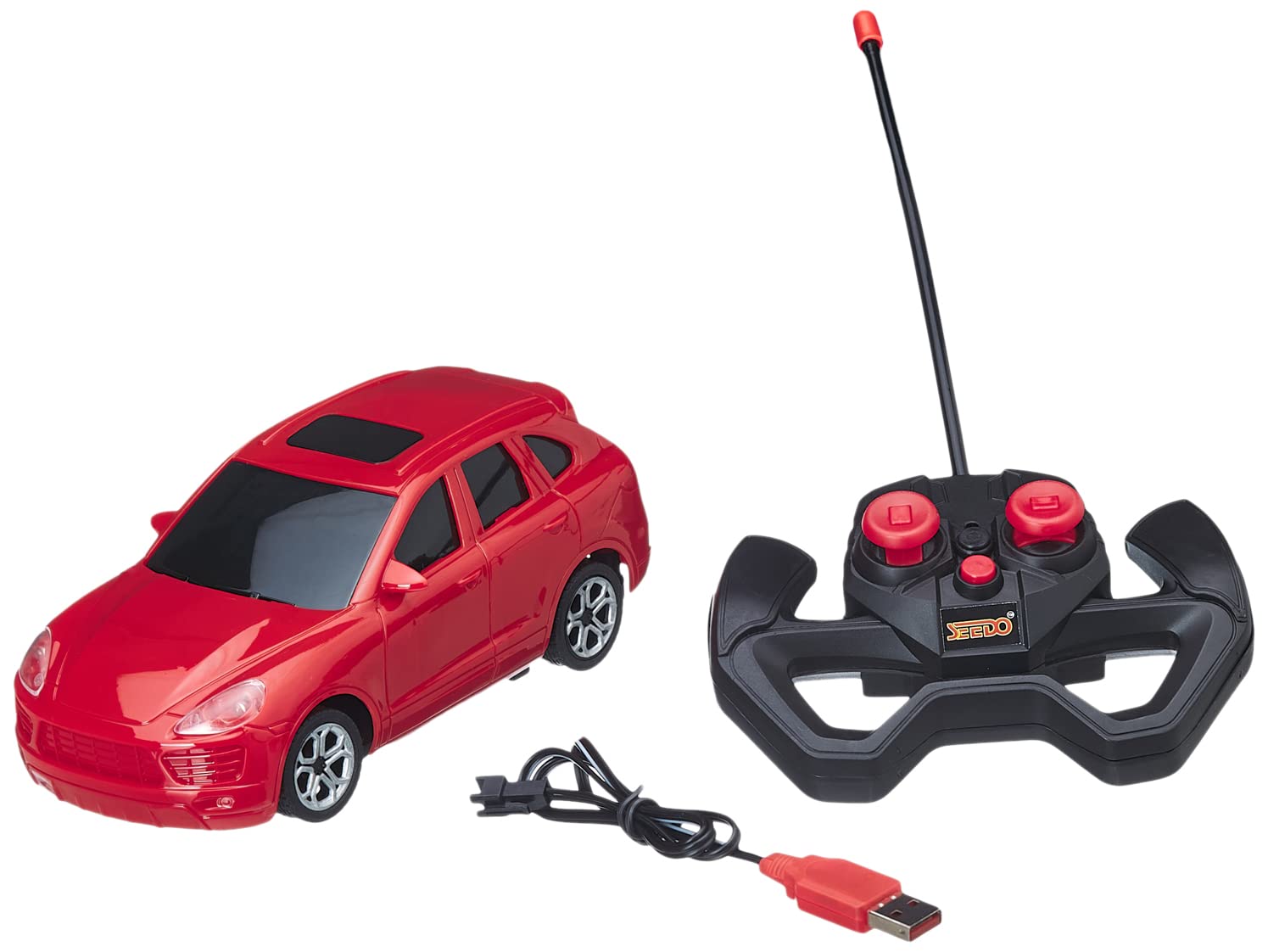 SEEDO Rechargeable 1: 24 Scale Remote Control Spectre Car with High Gloss Anti Scratch Impact Resistant Body with Front & Back Light Fast RC Vehicle Toy for Kids 8+ Years (Pack of 1, Red)