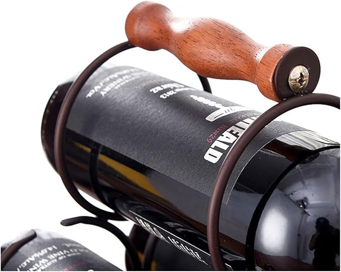 Estante para Vinos de Hierro Forjado Apilable, Organizador para 6-9 Botellas miniatura 6