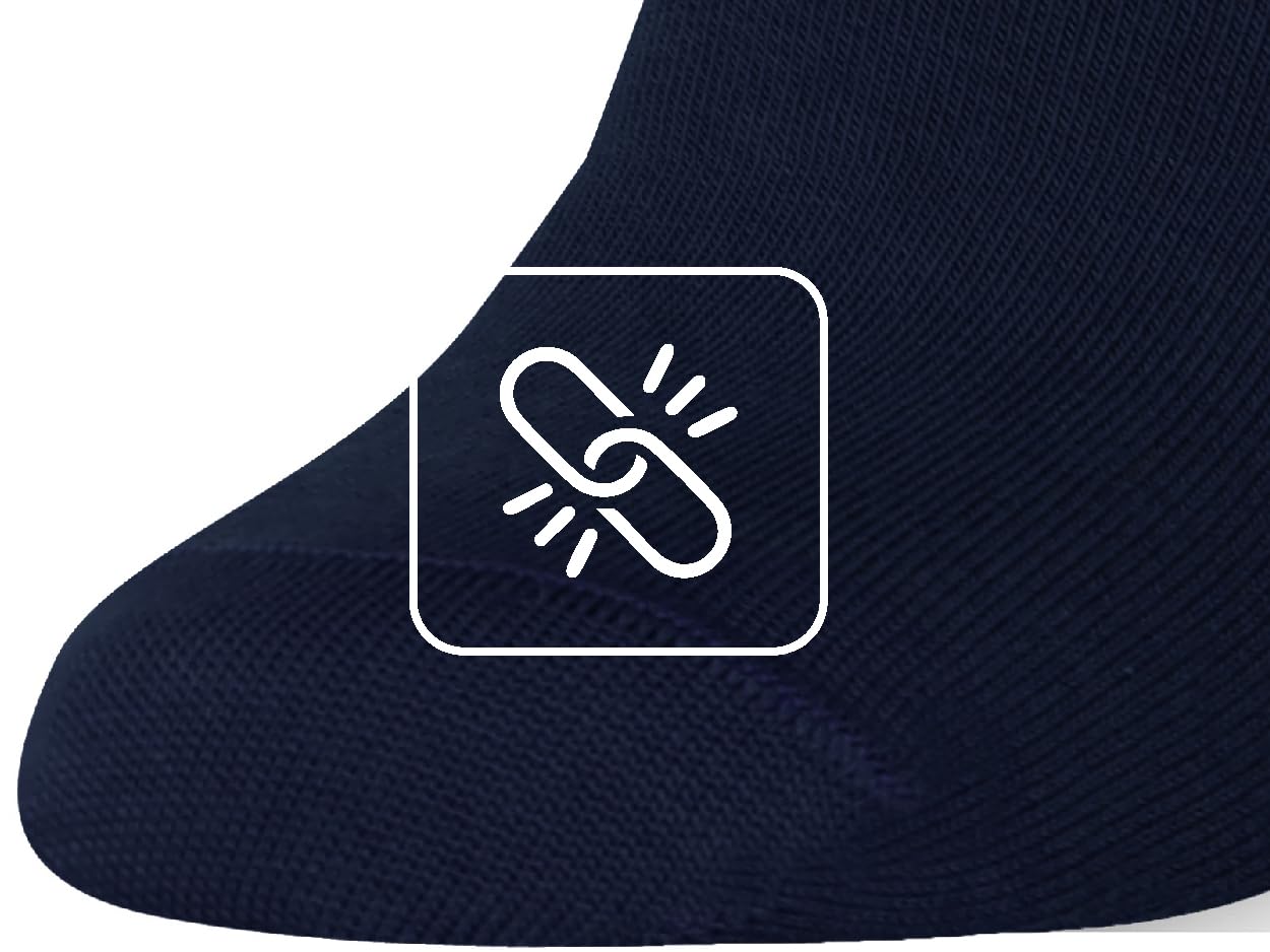 Mysocks 5 paires de chaussettes pour homme Noir uni coton peigné extra fin