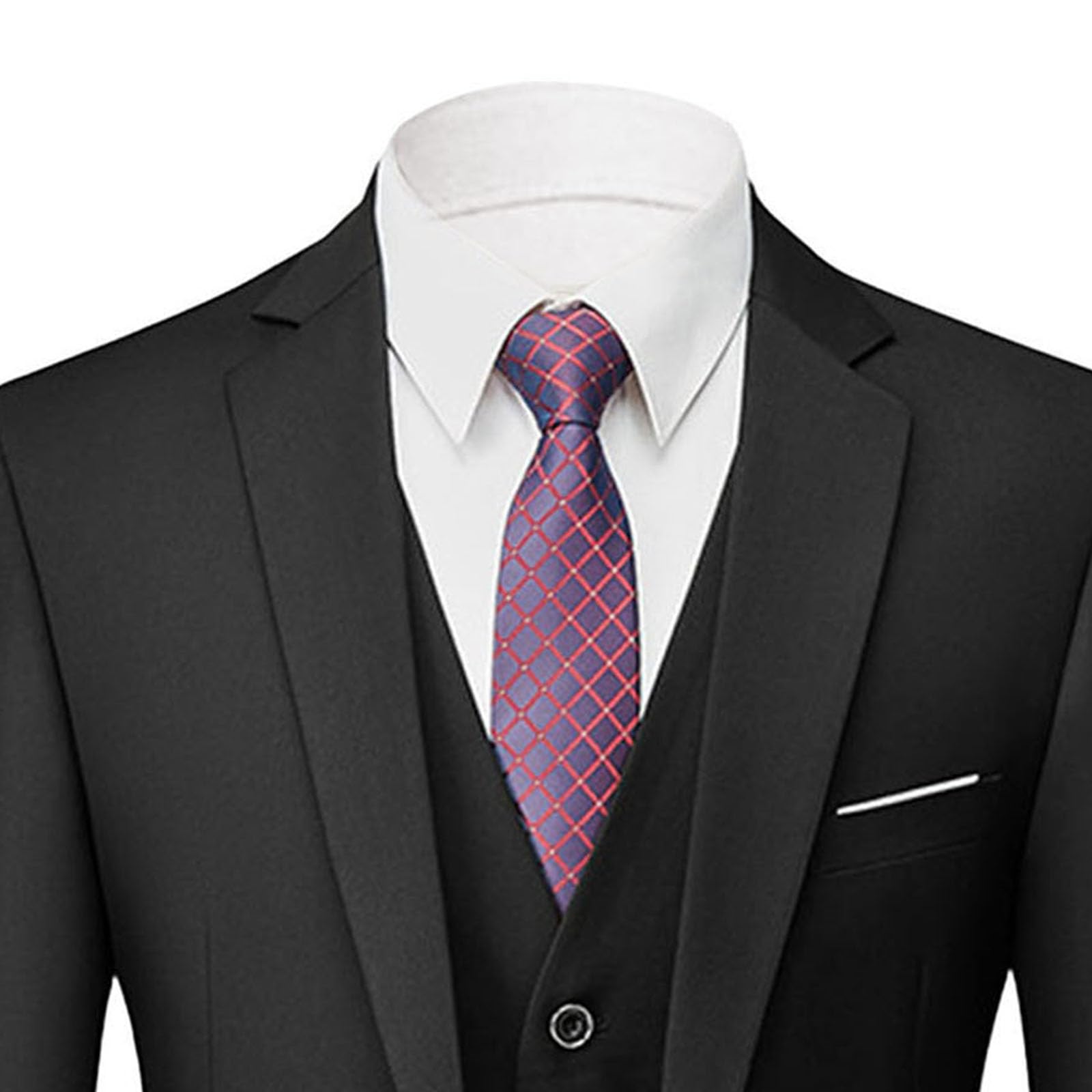 Completo da Uomo 3 Pezzi Slim Fit Formale da Matrimonio con Un Bottone, Giacca, Gilet, Pantaloni, Abiti Lavoro