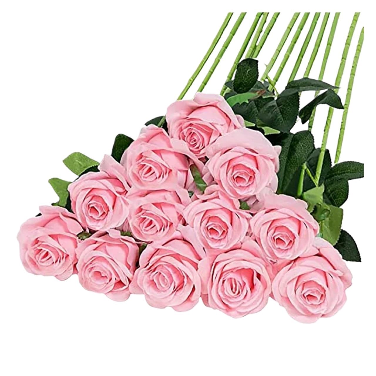 MWAHJU 12pcs Realistic Artificial Rose Bouquet For Weddings, Birthdays, And More For Floral Arrangements And Home Decormeasurement For Home
