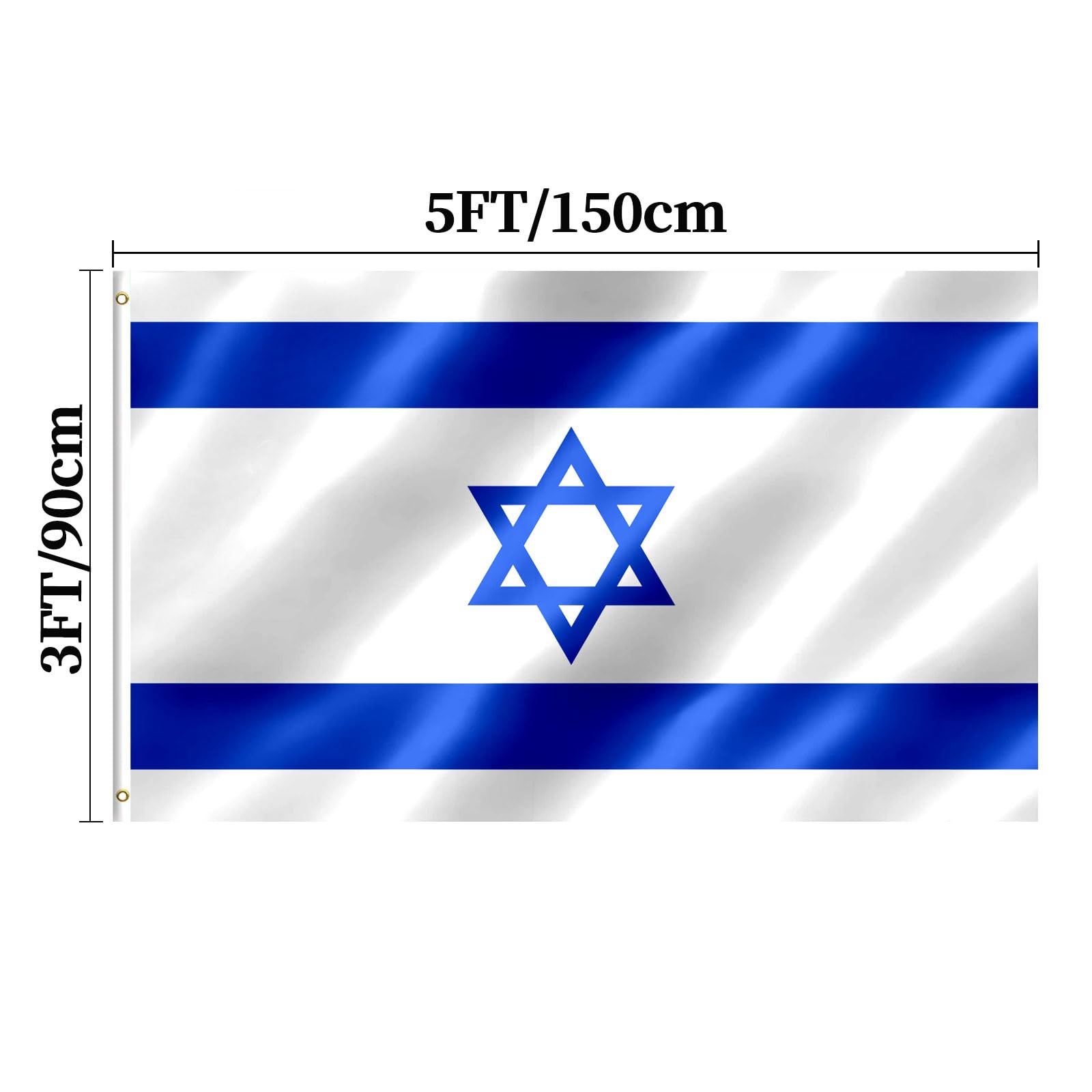 Israeli Flag 3x5 FT Israel Flag With Brass Grommets Fade Proof For Outdoor Decor(Israel) - Image 2