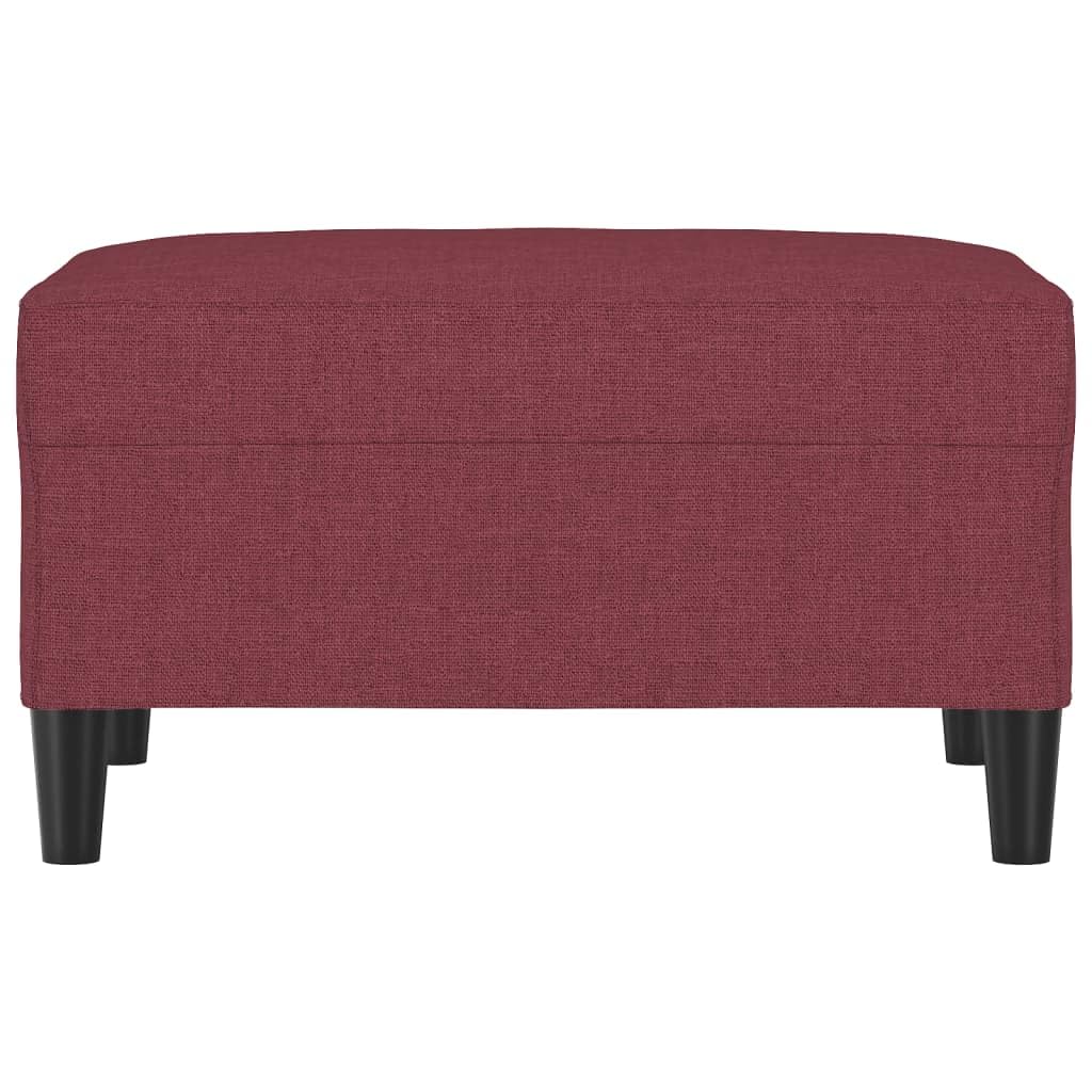 vidaXL Poggiapiedi Rosso Vino 70x55x41 cm in Tessuto