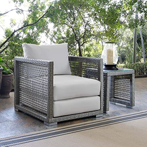 Modway-Aura-Wicker-Rattan-Outdoor-Patio-Arm-Chair-with-Cushions-in-Gray-White Modway Aura Wicker Rattan Outdoor Patio Arm Chair with Cushions in Gray White