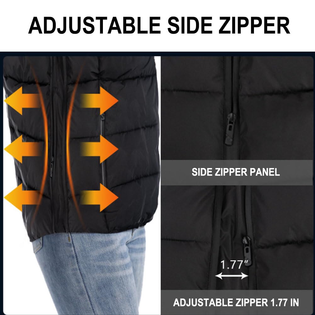 Gilet Riscaldato Leggero Uomo, Gilet Riscaldato con Regolazione Temperatura e Porta USB Riscaldamento Intelligente 15 Zone Lavabile in Macchina XS/S