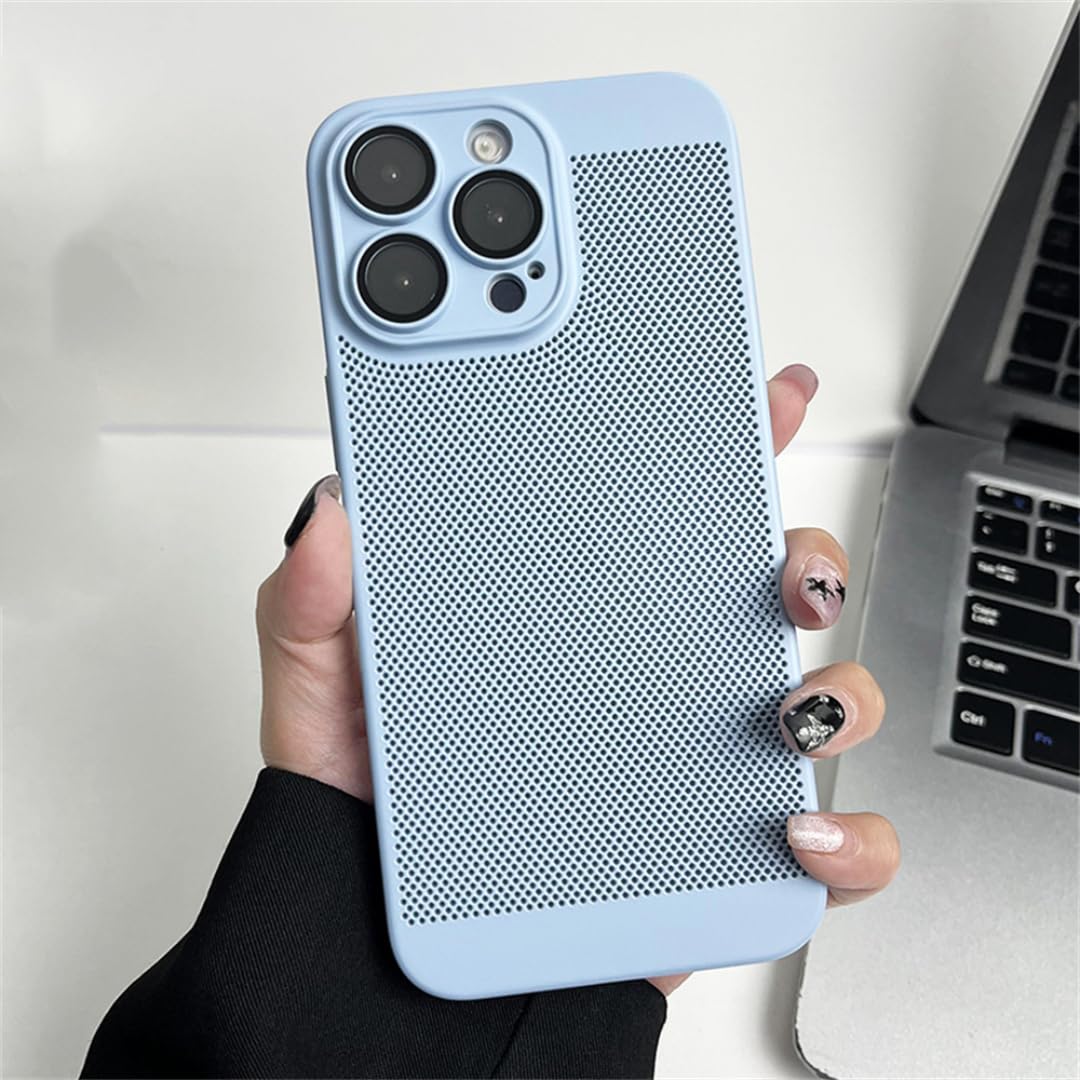 Coque iPhone 16 Pro Max mate et métallique bleue pour un refroidissement optimal - 8