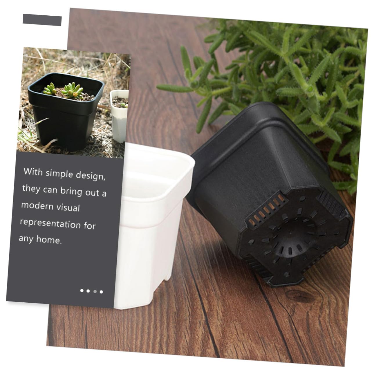 TOYANDONA 30 Pièces Pots de Fleurs Épais Godets de Semis Drainage pour Plantes Bonsai Accessoire de Jardinage