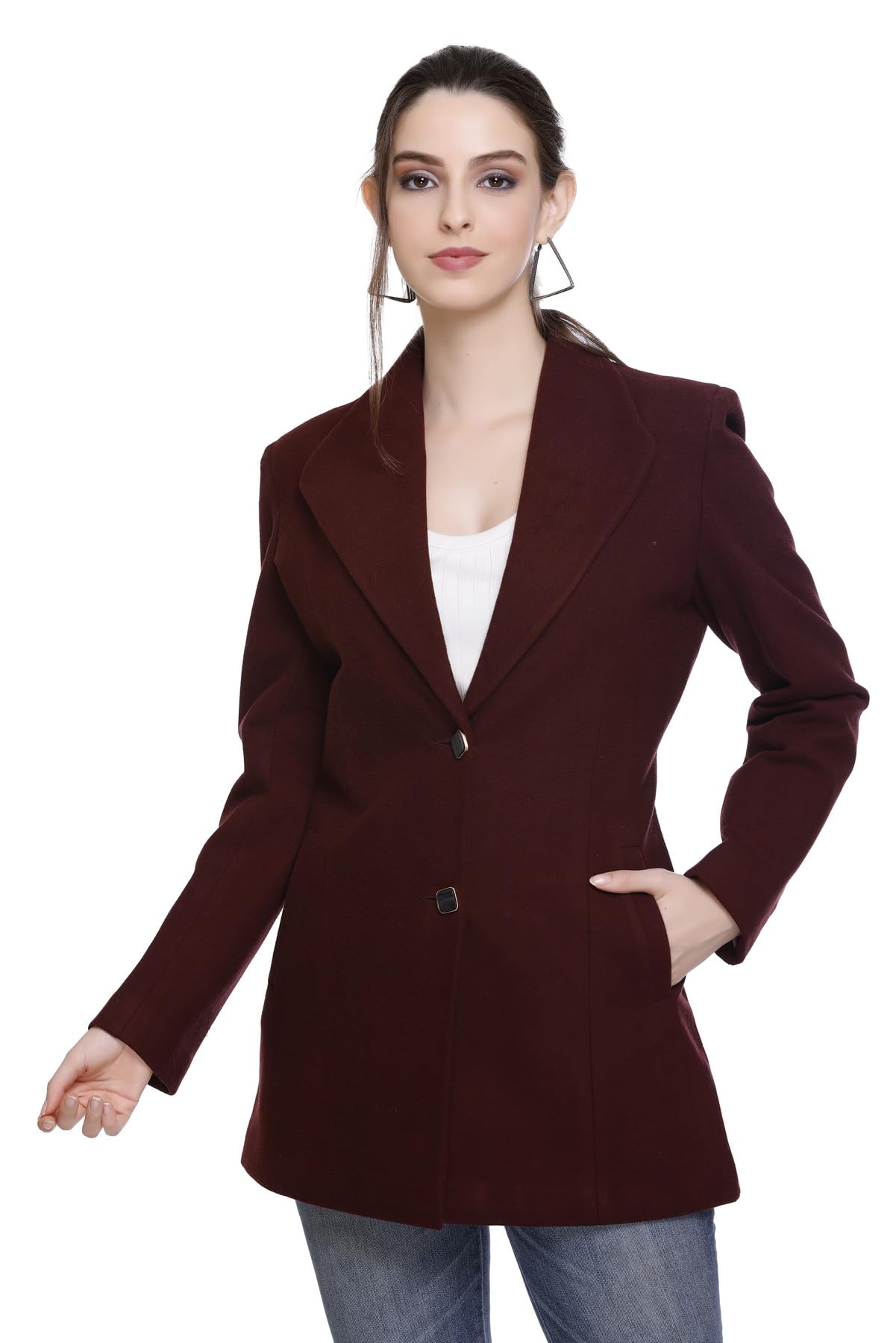 hood culture Women's Winter Tweed Premium Coat-picture-22