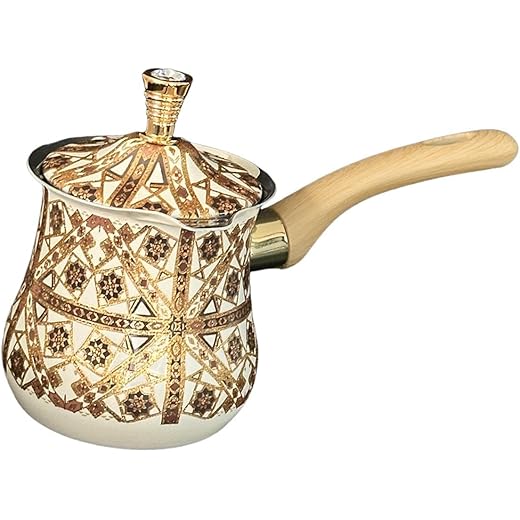 Stainless Steel Turkish Coffee Pot with Lid Melting Butter a