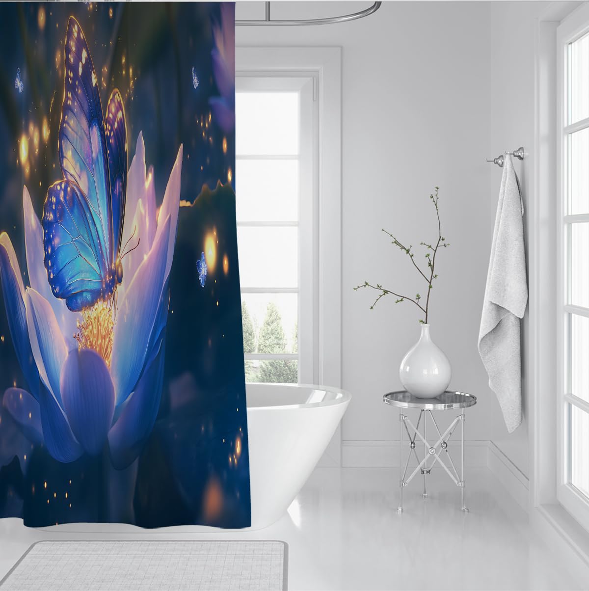 Märchen-Duschvorhang magische Schmetterlingskunst 150 x 200 cm