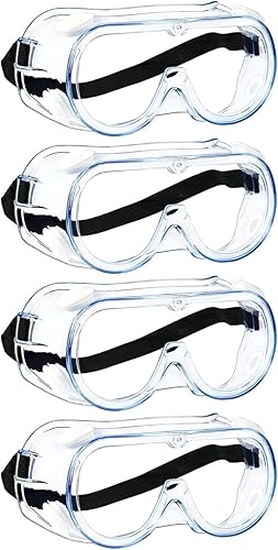 Miniatura 9 de KeeboMed Gafas de seguridad contra salpicaduras químicasimpactos, suaves, ajustables, 1 paquete