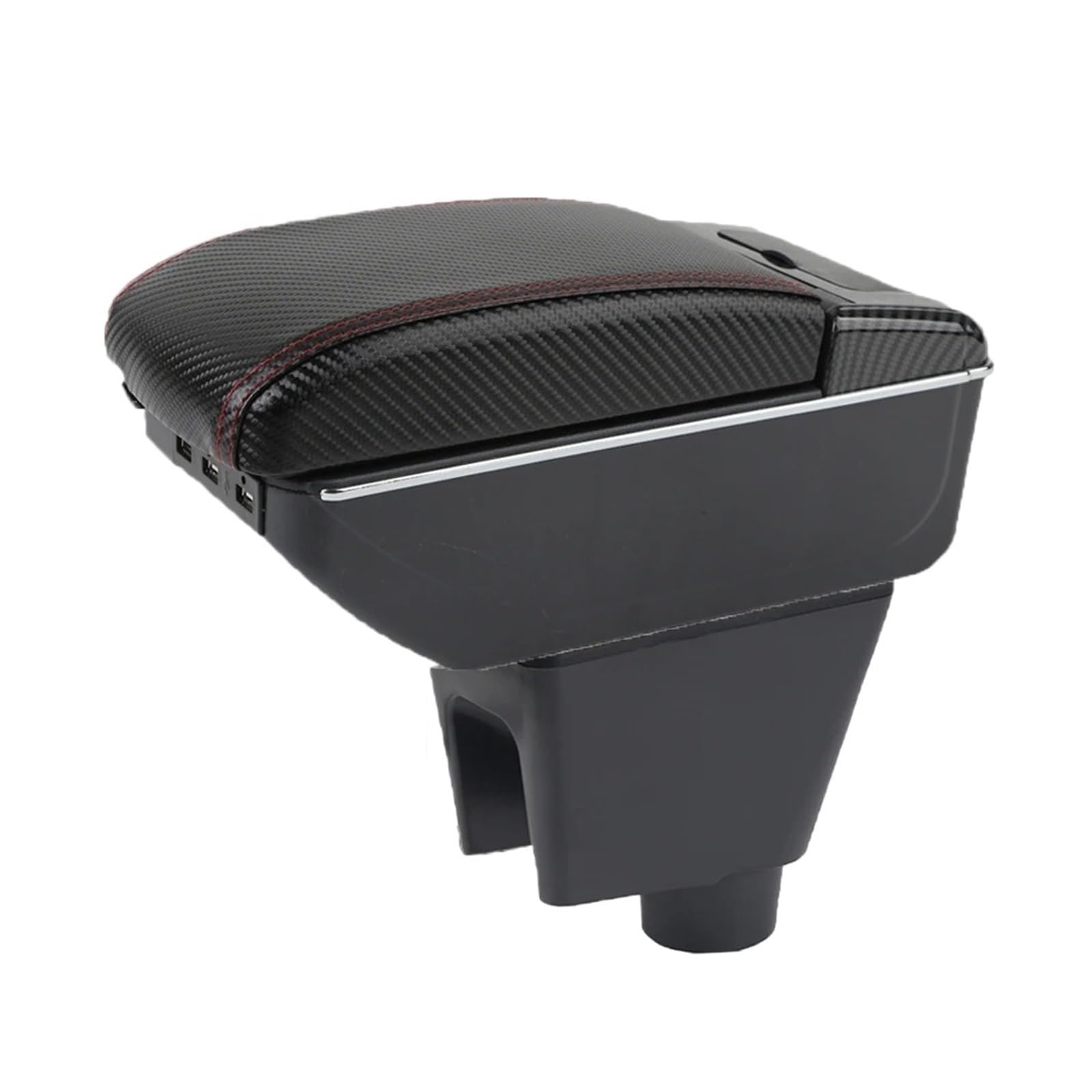 Ggwqoops Car Armrests For Chevrolet For Spark III 3 Armrest Box Storage Arm Bracing Central Control Panel Elbow Support For Drivers Armrest Box(F-Black red line)