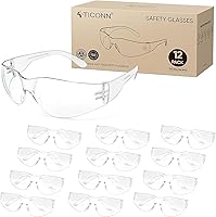 TICONN Clear Safety Glasses ANSI Z87.1 Certified Anti-Fog Anti-Scratch Goggles for Men Women Construction Shooting Lab