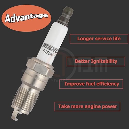 Miniatura 6 de Bujías de repuesto automotrices 41-101, 6 bujías de iridio ITR4A15 compatibles con Aztek 2002-2005, Bonneville 1996-2003, Grand Am 2002-2005, Grand