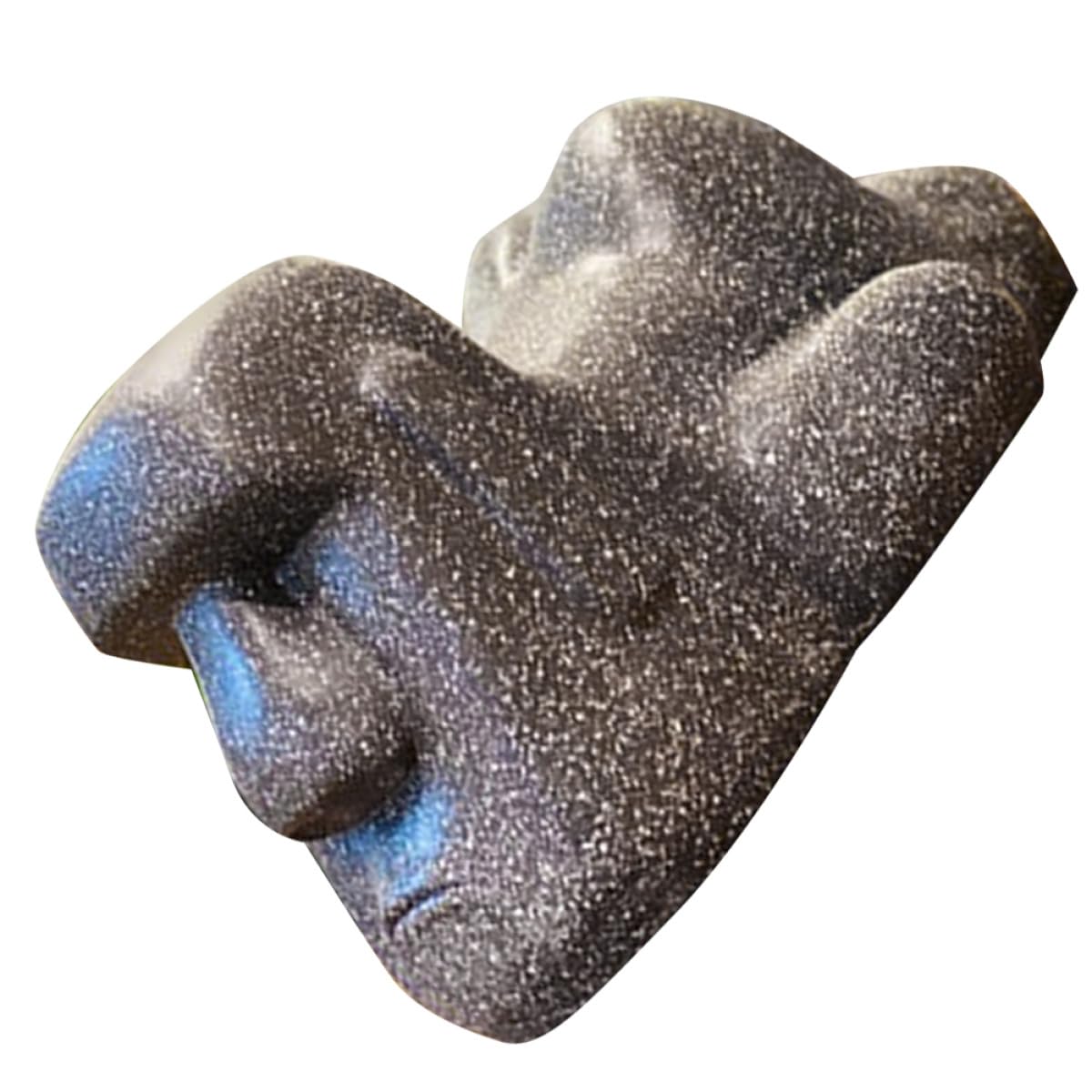Moai Taschentuchbox Halter aus Kunstharz in Schwarz für Zuhause