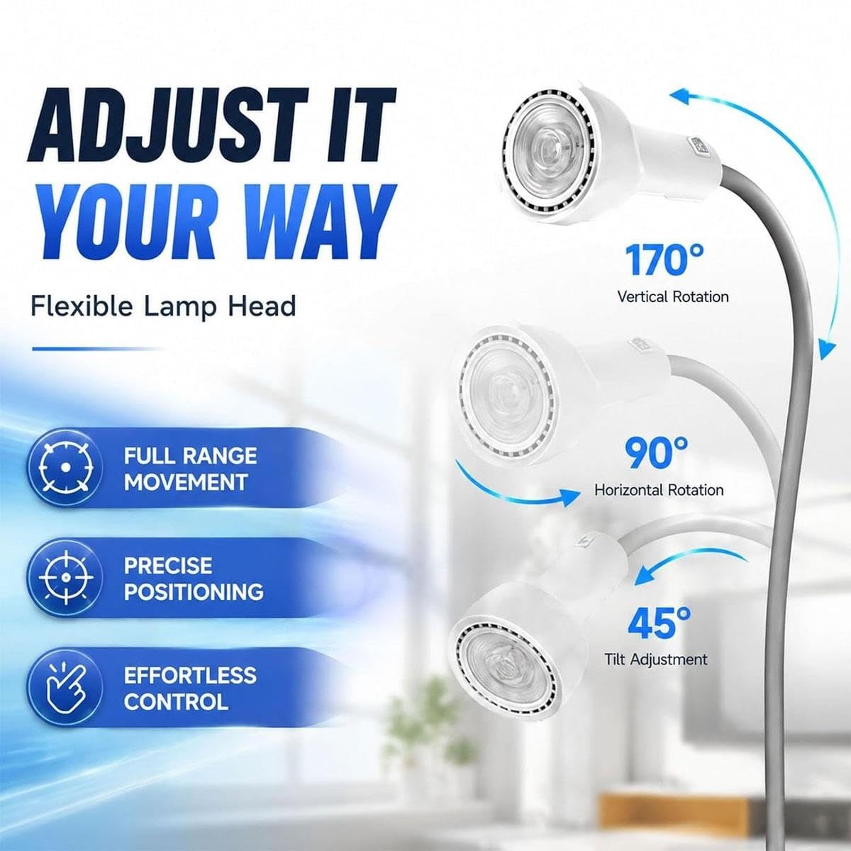 Lampada da visita medica a LED da 21 W con collo di cigno flessibile