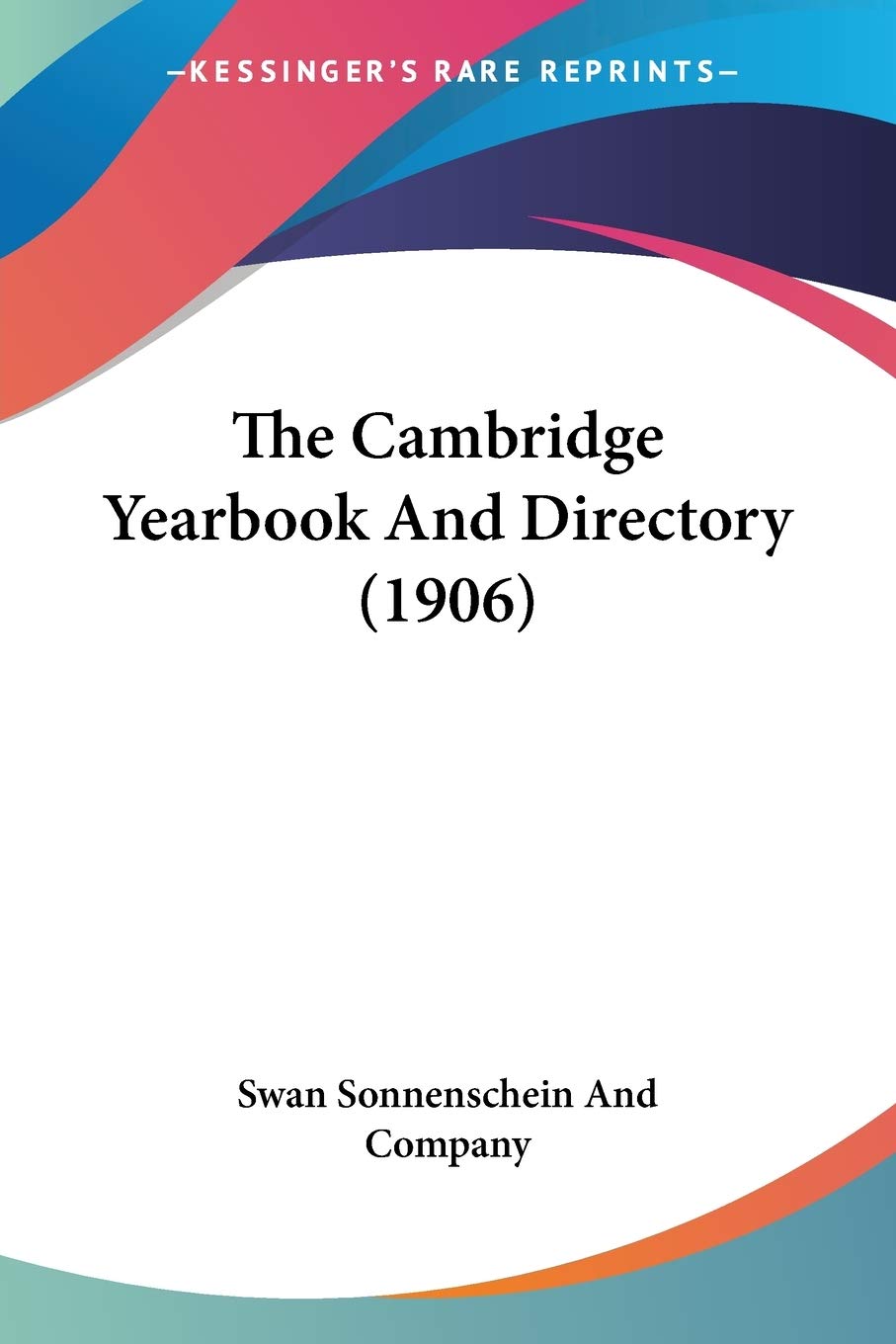 The Cambridge Yearbook And Directory 1906 édition rare reliée pour collectionneur