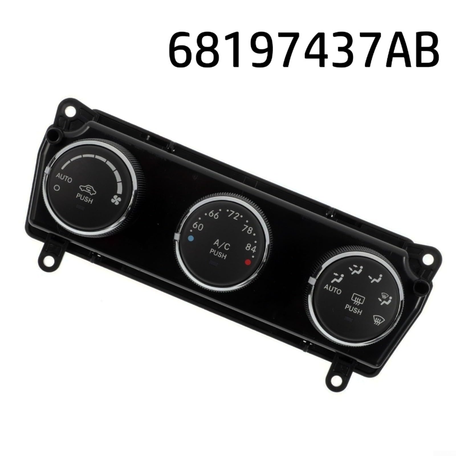 Módulo de Interruptor de Control de Temperatura 68197437AB para Jeep para Wrangler 2014-2016, Pieza de Repuesto de Control de Clima de Calentador de CA de plástico de Ajuste Directo
