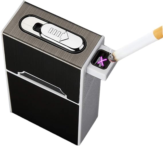 Amazon 電子ライター Usb充電式 タバコケース 本収納 プラズマ 2イン1 シガレットケース 防水 防湿 落下防止 腕時計 腕時計 通販