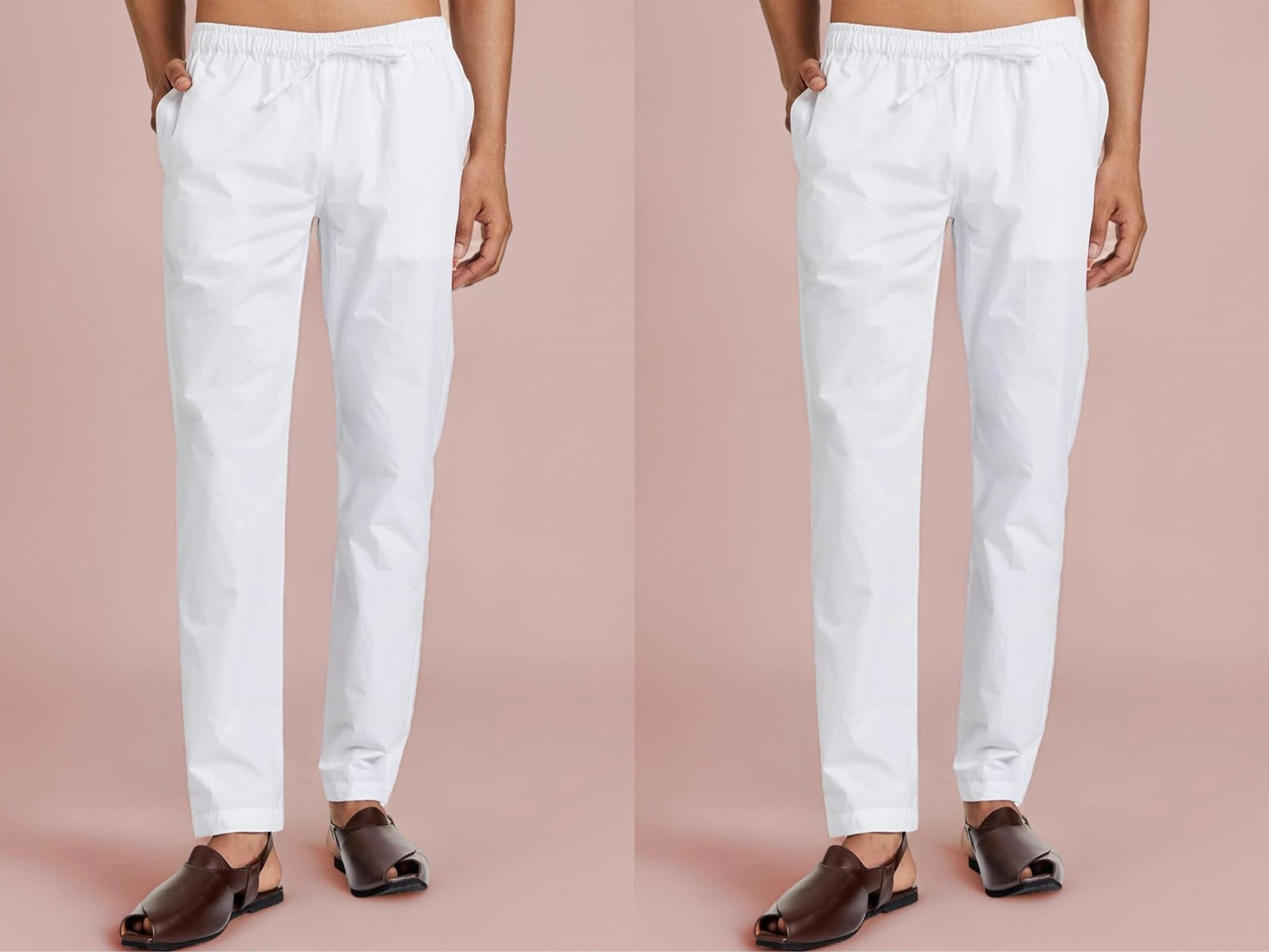 avinzo Men's White Cotton pajama (Small) (pack of 2)-picture-15