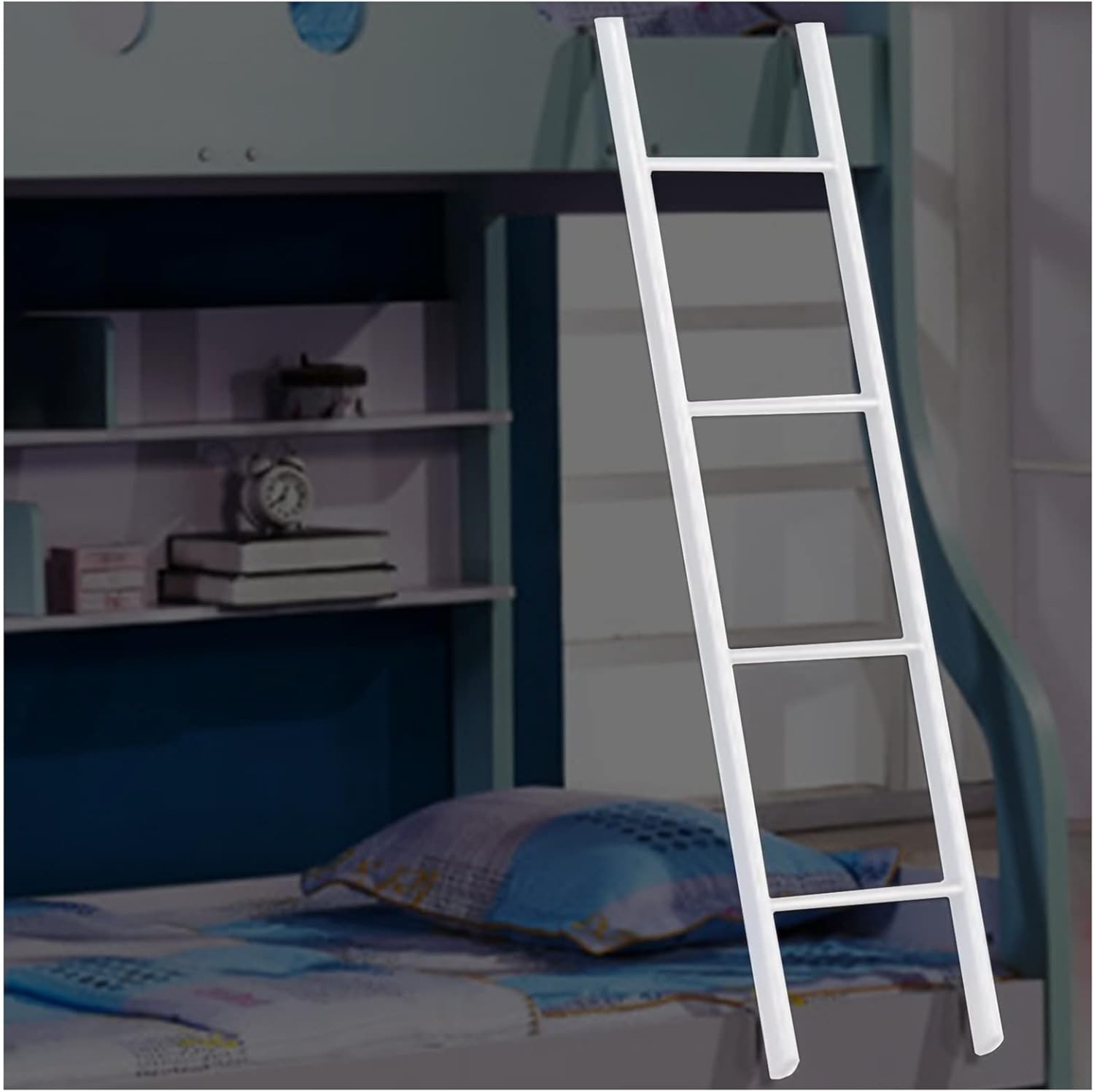LXLZYXSF Hook/FloorStanding Bunk Ladder, Children Adults