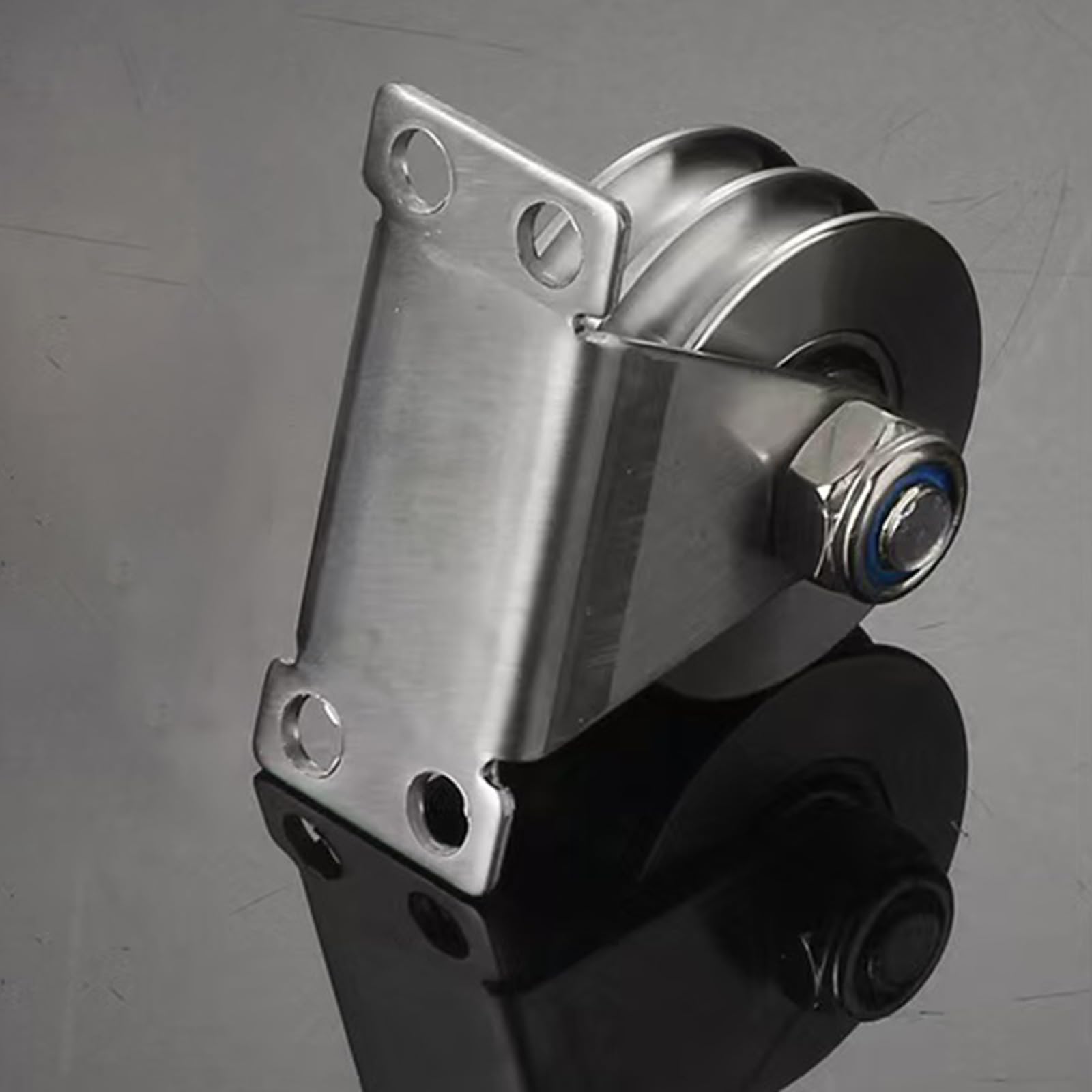 Polea fija de doble ranura con rodamientos internos, acero inoxidable 304, polea de cable Du pesada para aparejos, industriales, marinos y aplicaciones de bricolaje