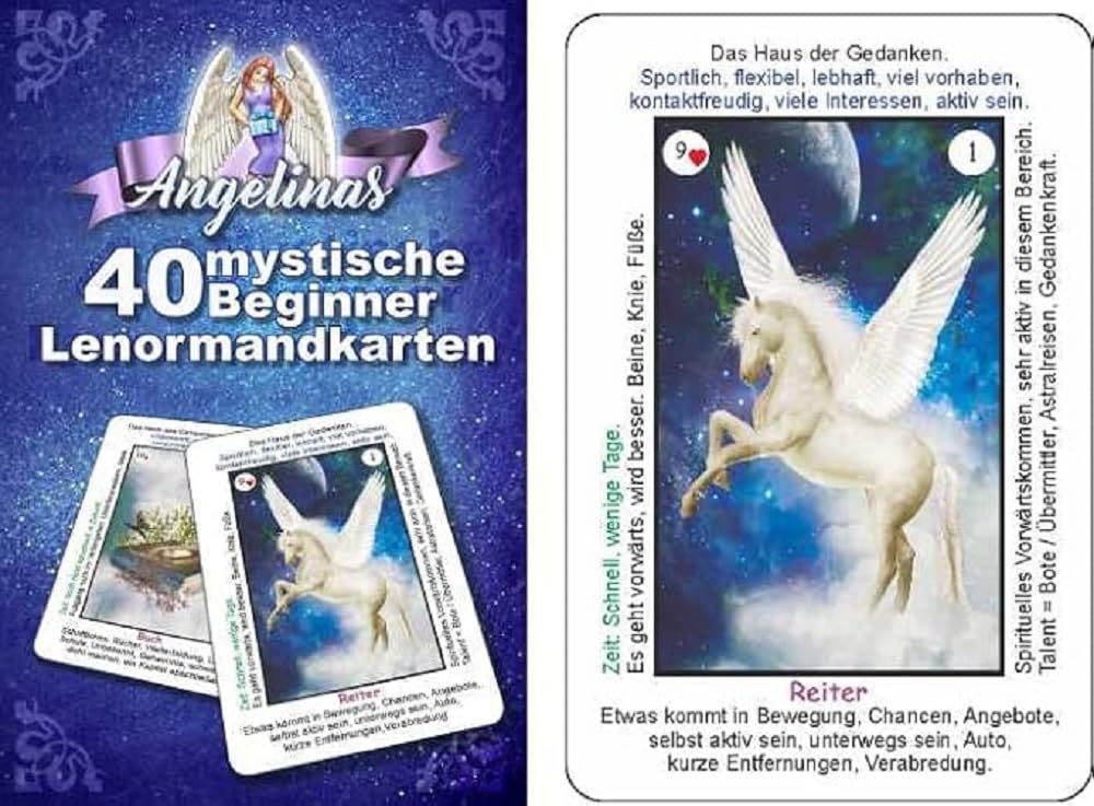 Angelinas 40 mystische Beginner - Lenormandkarten: + 9 Tauschkarten in der dritten Neuauflage