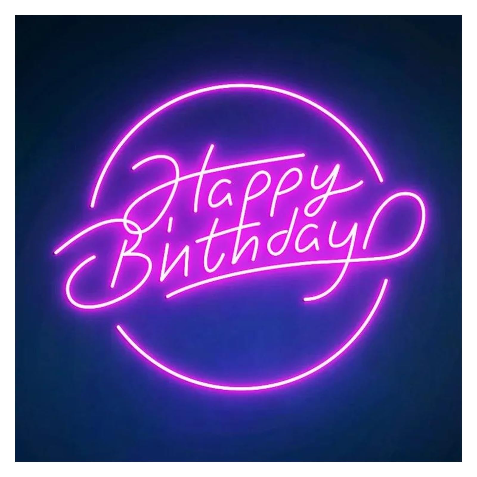 Lemst A Signs Lamp Happy Birthday Neon Sign Light Dimmable Usb Powered For Birthday Room Party Wall Rt Decor 40Cmx38cm(A)