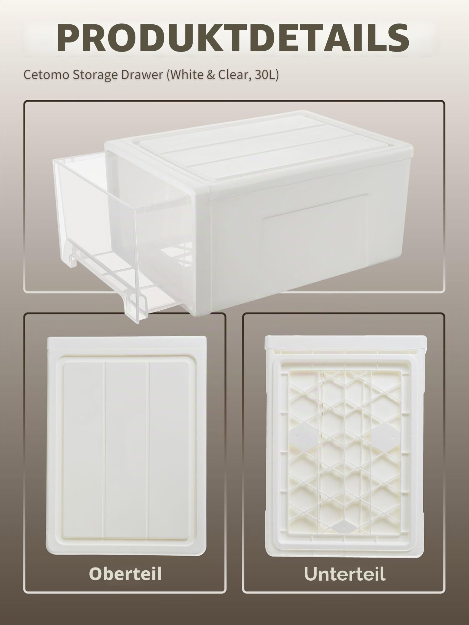 Cetomo 30L*3 Schubladenbox – Bild 2