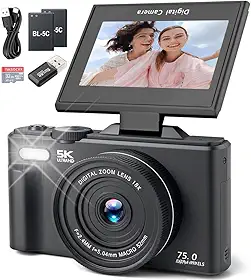 Camera Fotografica, Camera Digitâl, Câmera Fotográfica, Câmera Digitâl, Câmera Digital, Câmera Fotografica Profissional, Camera Fotografica Digital, Vídeo de 5K, Tela Giratória de 180 Graus