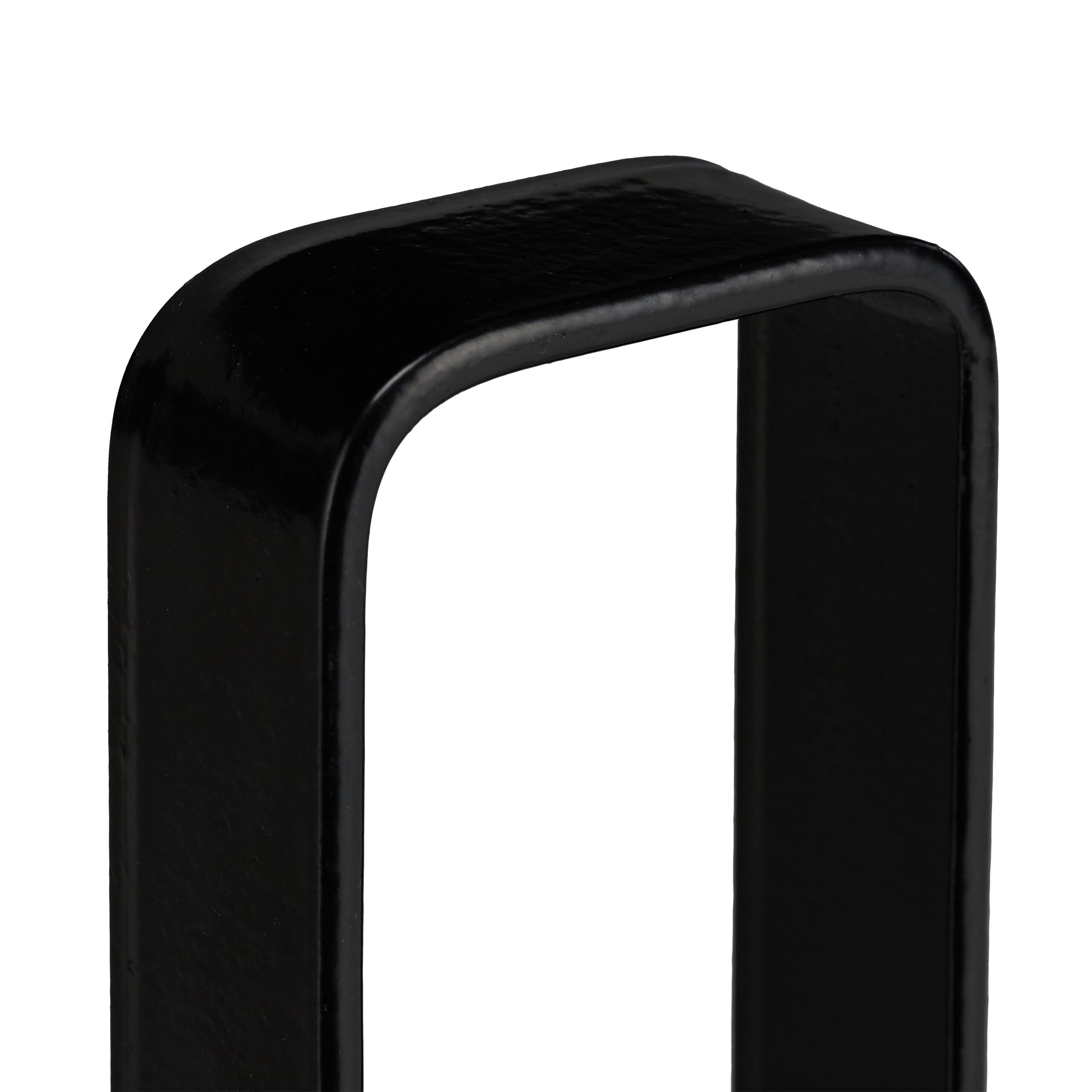 Relaxdays Bodenanker, 2er Set, Rosenbogen Befestigung, Stahl, HxBxT: 30 x 6 x 2,5 cm, U-Form, stabile Erdanker, schwarz