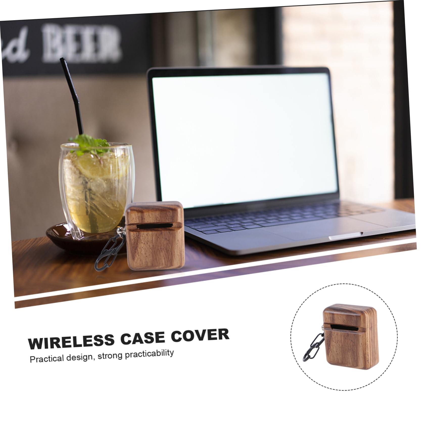 Angoily 3stücke Wood Wireless Earphone Schutzcase Für Robuster Schlagfester Und Kratzfester Kopfhörer- Gefertigt Braun Leicht Und Für Unterwegs