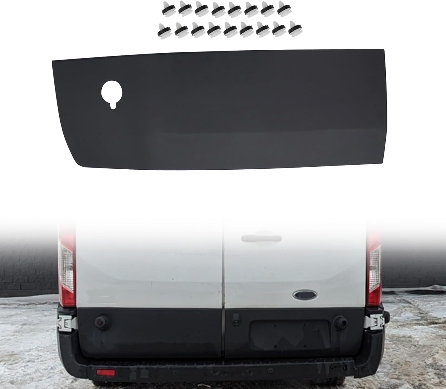 GXARTS Left Driver Rear Door Lower Molding KK3Z-99425B28-BC Compatible with Ford Transit 2015 2016 2017 2018 2019