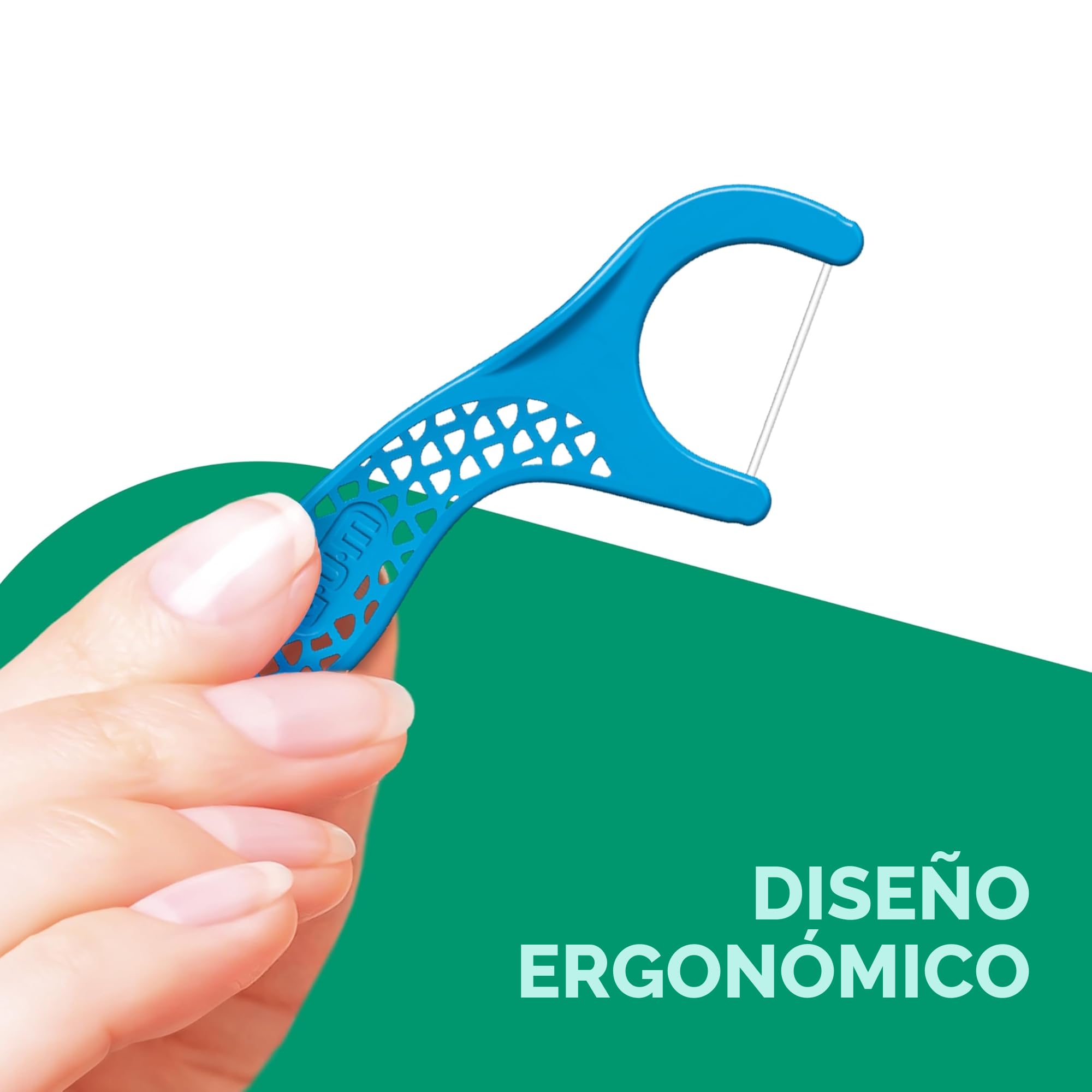 GUM EASY-FLOSSERS | Aplicadores de hilo dental | Elimina la placa y los restos de comida entre los dientes | Recubiertos con flúor y vitamina E | 3x90 aplicadores