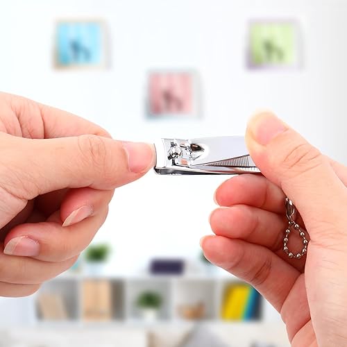 Miniatura 6 de Cortaúñas de 28 piezas de uñas de acero inoxidable grueso a granel, cortaúñas de punta de acero inoxidable, juego de cortaúñas portátil resistente