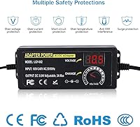 Vista 4 de Fuente de alimentación de 72 W CC ajustable 3 V ~ 24 V Adaptador de conmutación universal de CA/CC de 100 V-240 V Convertidor de CA a CC