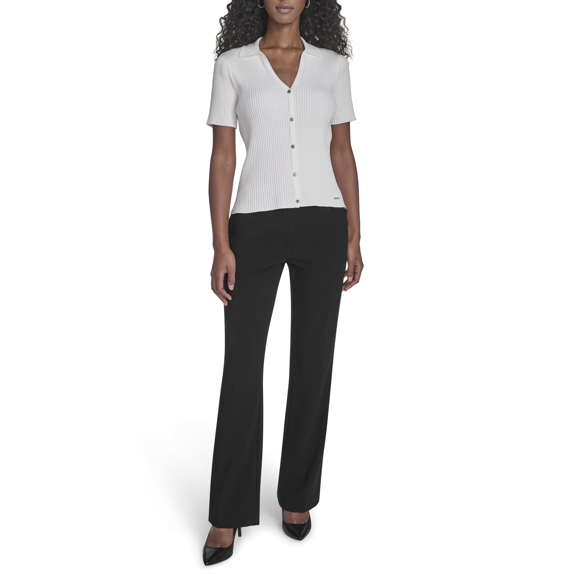 Calvin Klein Damenbluse mit V-Ausschnitt
