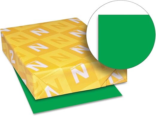 Astrobrights Color Cardstock, 65 lb Cover Weight, 8.5 x 11, Gamma Green, 250/Pack