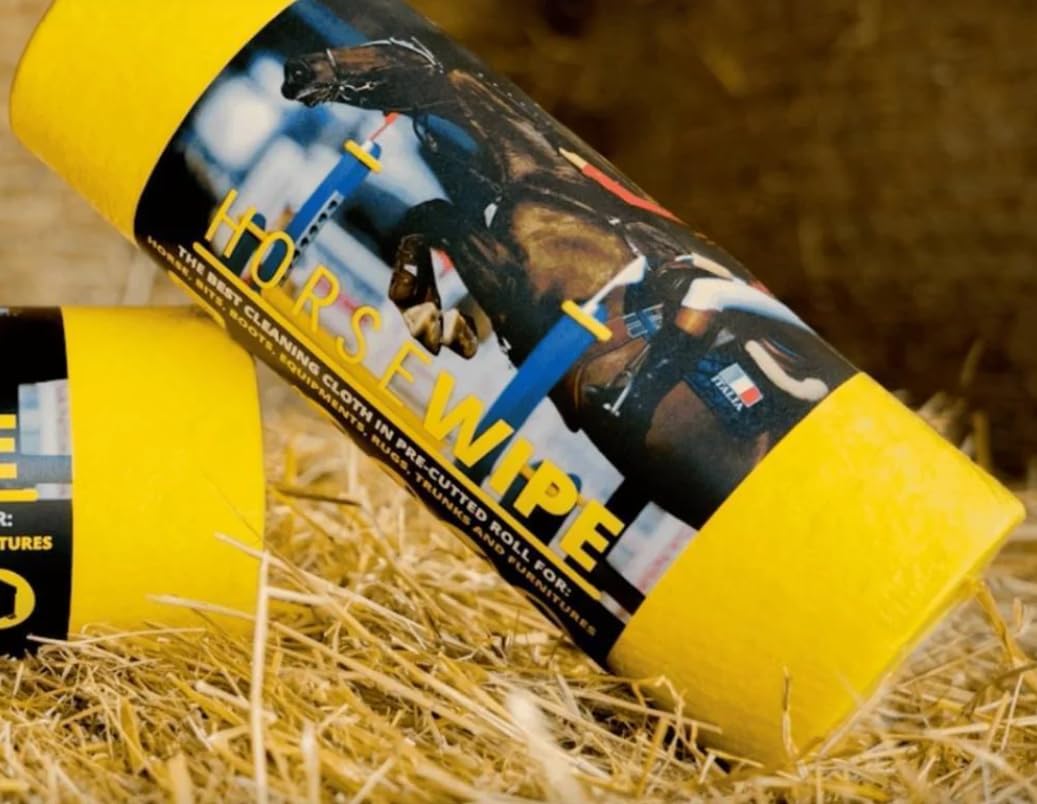 HorseWipe Rotoli per la Pulizia di Cavalli e Attrezzature Equestri, Stivali, Imboccature