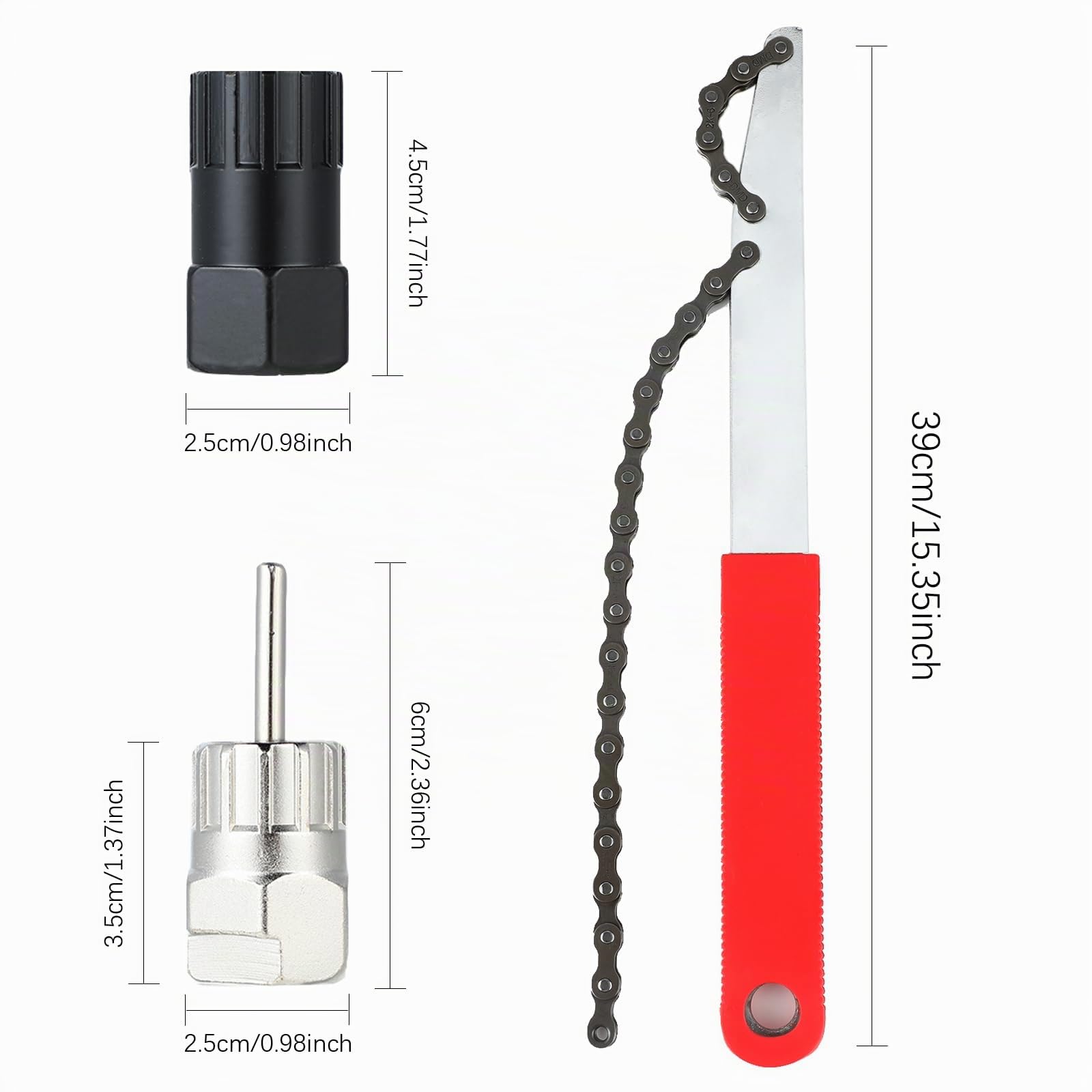 Kit Attrezzi Catena per Bici, Estrattore Pedivella Bici, Attrezzi Bici, Freewheel Removal Tool, Per Catene da 7, 8, 9, 10, 11 Velocità Cassette