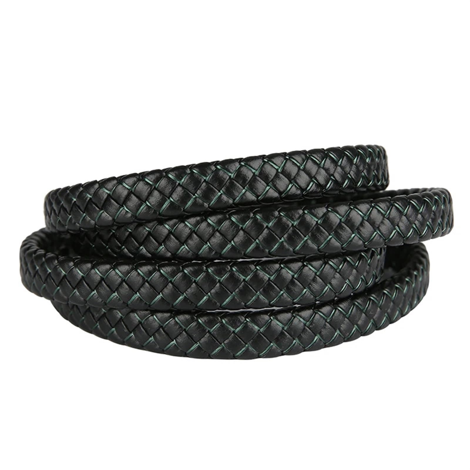 Braided Leather Rope Flat Braided Leather Cords Fit 12mm Bracelet Clasps Jewelry Making Findings 1meter/Pack