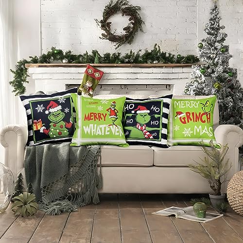 Duzxlcq 0002 Christmas Pillow Covers 16X16 Inch Set Of 4 For Christmas Decorations Christmas Throw Pillow Case Decor thumb #3