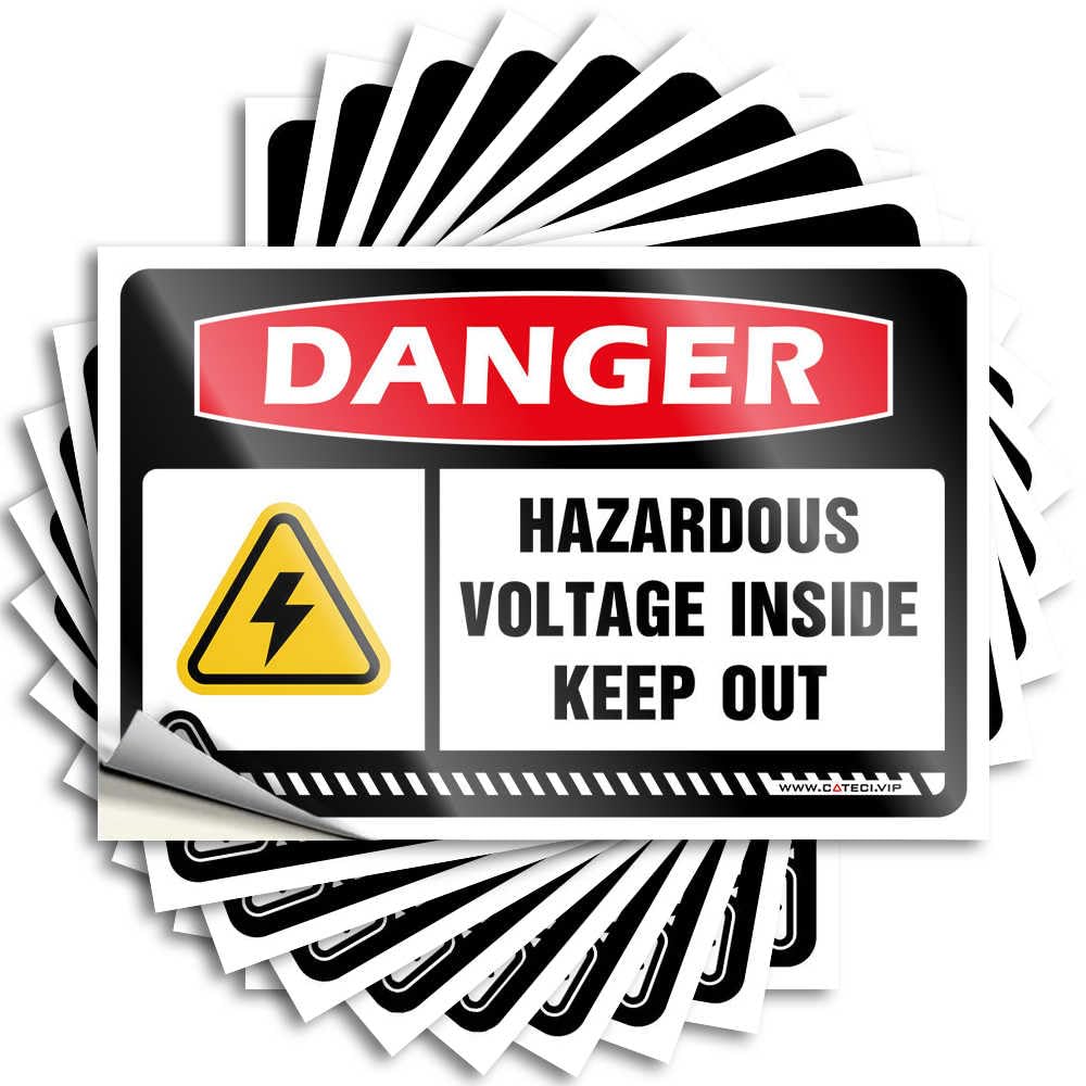 Sticker Gifts | Optical Illusion Bottle Danger Hazardous Voltage Inside Keep Out for Christmas(6X9CM)