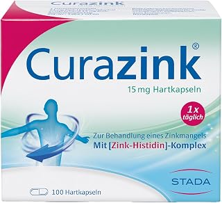 Curazink 15 mg Hartkapseln gegen Zinkmangel 100 stk