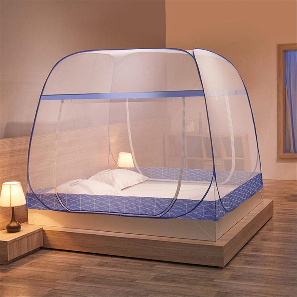 Tente de lit moustiquaire portable et pliable avec moustiquaire à mailles fines pour lit de camping